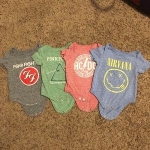 Baby Boy band tees onesies, Sizes NB and 0-3M